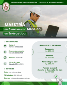 Lee más sobre el artículo Maestría en Ciencias con Mención en Energética